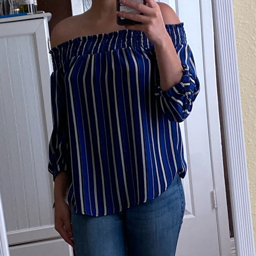 Rue 21 striped off the shoulder top